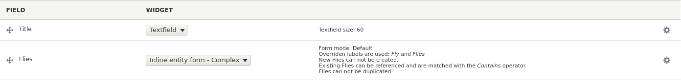 Drupal Inline Entity Form Complex Widget Settings