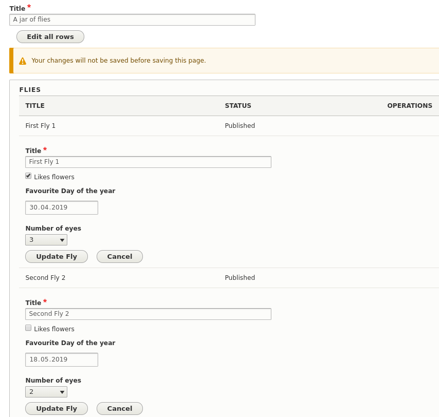 Default styling of IEF edit forms