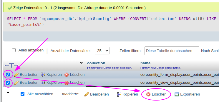 Manually remove Drupal module from the database.