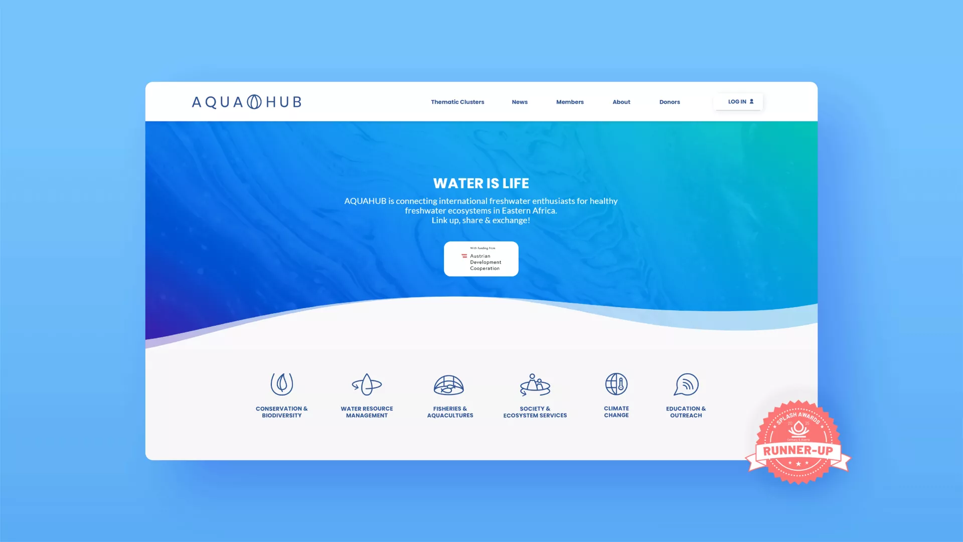 Aquahub Mockup Seite