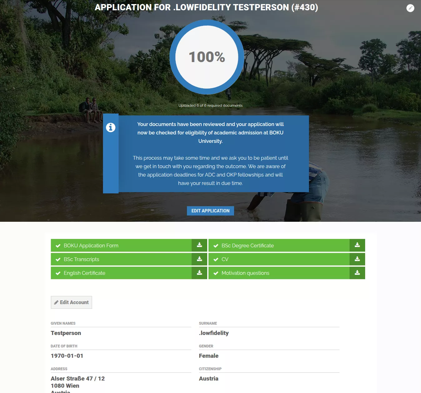 Application finished