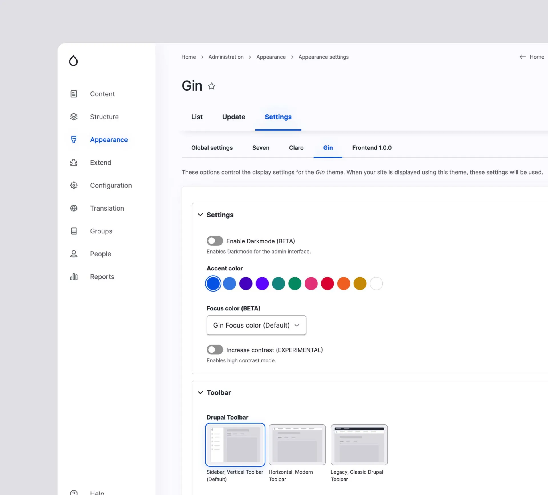 GIN Backend Screenshot