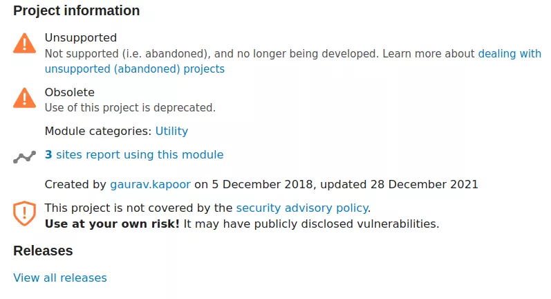 Drupal Project Information