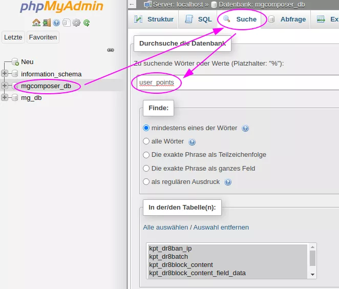 Phpmyadmin Screenshot