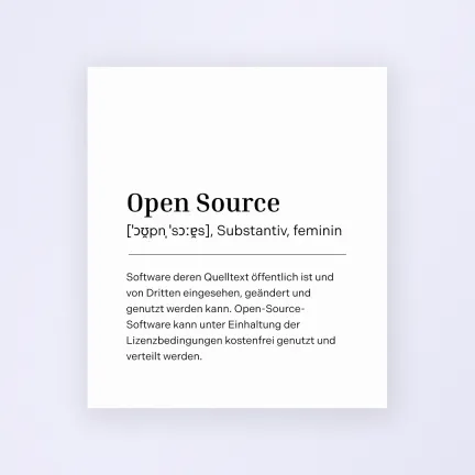 Lexikoneintrag Open source